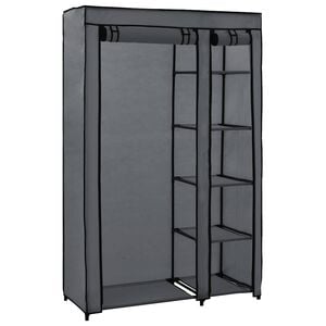 vidaXL Resegarderob gr&aring; 110x45x175 cm tyg