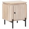 vidaXL Handgjord S&auml;ngbord Vit 40 x 30 x 45 cm Massivt mangotr&auml;
