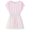 Volangklänning för barn ljusrosa 140