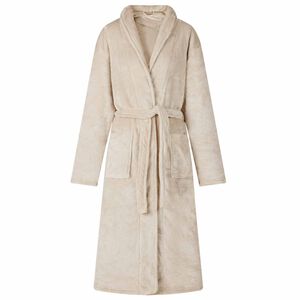 vidaXL Badrock Utan Huva Beige s Flanell