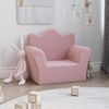 vidaXL Barnsoffa rosa mjuk plysch