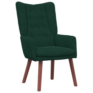 vidaXL f&aring;t&ouml;lj M&ouml;rkgr&ouml;n 63 x 67 x 94 cm Sammet