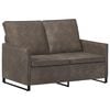 vidaXL Soffa f&ouml;r 2 personer M&ouml;rkgr&aring; 130 x 81 x 82 cm Faux mockatyg