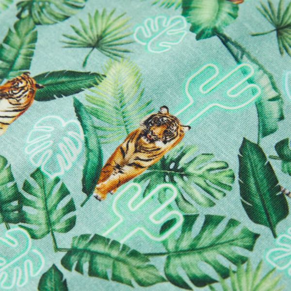 T-shirt för barn grönmelerad 104