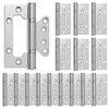 vidaXL G&aring;ngj&auml;rn 16 st 100 x 75 x 13 mm Silver St&aring;l