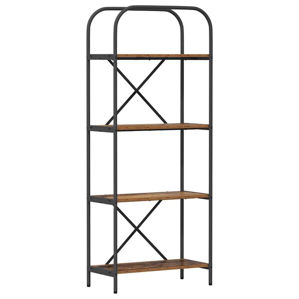 vidaXL Hyllsystem Gammalt trä 60 x 30 x 146 cm Konstruerat trä