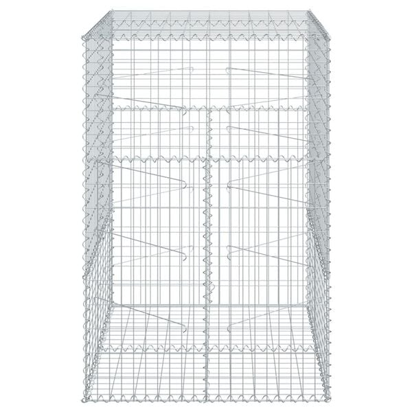 vidaXL Gabionkorg med skydd 100x100x150 cm galvaniserat järn