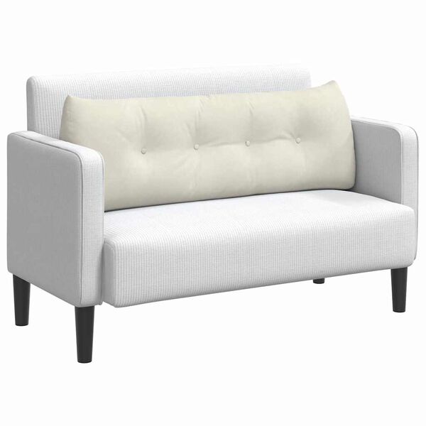 vidaXL Ryggkudde Kr&auml;m 140 x 24 x 50 cm Sammet