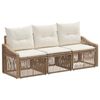 vidaXL Tr&auml;dg&aring;rdsoffset 3 st Beige konstrotting