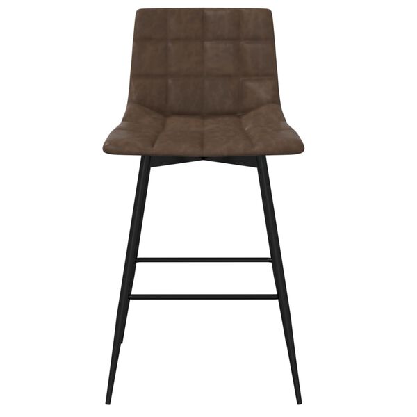vidaXL Barstol m&ouml;rkbrun konstl&auml;der