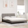 vidaXL Bed with Mattress "Hanko" Taupe 160x200 cm Fabric