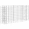 vidaXL Planteringsgabion galvaniserat j&auml;rn 190x50x100 cm