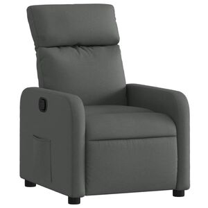vidaXL Reclinerf&aring;t&ouml;lj m&ouml;rkgr&aring; tyg