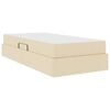 vidaXL F&ouml;rvaringss&auml;ng med madrass Kr&auml;m 90 x 190 cm Polyester