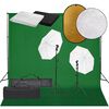 vidaXL Fotostudio med lampor, bakgrund och reflexsk&auml;rm