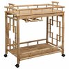 vidaXL Vinvagn med hjul Naturf&auml;rg 85 x 50 x 93 cm Bambus