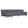 vidaXL L-formad b&auml;ddsoffa m&ouml;rkgr&aring; 279x140x70 cm sammet