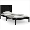 vidaXL S&auml;ngram svart massiv furu 75x190 cm