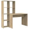 vidaXL Skrivbord Sonoma-ek 138,5 x 55 x 143 cm Konstruerat tr&auml;