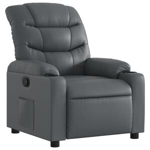 vidaXL Reclinerf&aring;t&ouml;lj gr&aring; konstl&auml;der