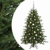 vidaXL Konstgjord julgran med julkulor 120 cm 150 LED-lampor Varmvit