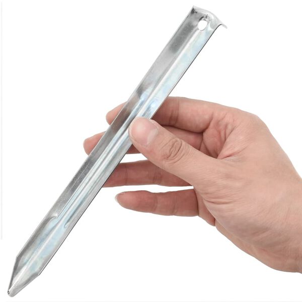 vidaXL T&auml;ltpinnar 24 st 22 cm &Oslash;20 mm galvaniserat st&aring;l