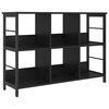 vidaXL Hyllsystem 6 niv&aring;er 102 x 32 x 72,5 cm Konstruerat tr&auml; Svart Ek