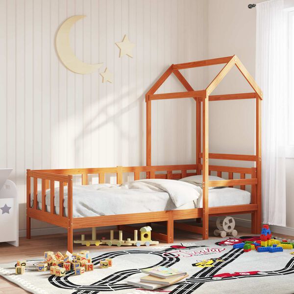 vidaXL Dagb&auml;dd Set 2 pcs Vaxbrun Massiv furu