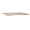 vidaXL Utdragbar markis Beige 600 &times; 300 cm Polyester och aluminium