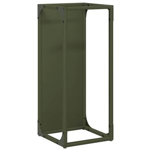 vidaXL Vedst&auml;ll olivgr&ouml;n 25x25x60 cm kallvalsat st&aring;l