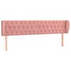 vidaXL S&auml;nggavel med kanter rosa 183x23x78/88 cm sammet