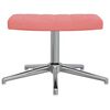 vidaXL Vilstol med fotpall rosa sammet