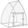 vidaXL H&ouml;nsbur silver 100x105x120 cm galvaniserat st&aring;l