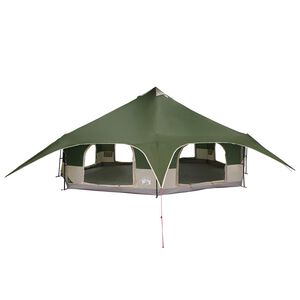 vidaXL Familjet&auml;lt Gr&ouml;n 18 personer 185T Polyester med PU-bel&auml;ggning