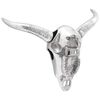 vidaXL Bulls skull Silver 34 x 13 x 53 cm Aluminium