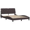 vidaXL Bed Frame without Mattress Dark Brown 140x200 cm Fabric
