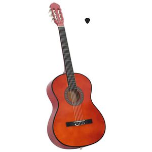 vidaXL Gitarr f&ouml;r nyb&ouml;rjare klassisk 4/4 39" amerikansk lind