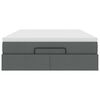 vidaXL Ottoman sängram med madrass mörkgrå 140x190 cm tyg