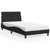 vidaXL Bed Frame with LED without Mattress "Hanko" Black 100x200 cm Velvet