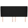 vidaXL S&auml;nggavel med kanter svart 163x23x118/128 cm tyg