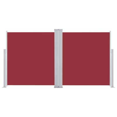 vidaXL Infällbar sidomarkis 117x600 cm röd
