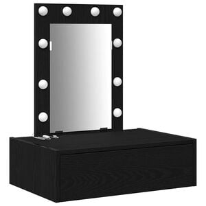 vidaXL Smyckebord med l&aring;da Svart 60 x 40 x 70 cm Konstruerat tr&auml;