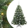 vidaXL Konstgjord julgran med 150 LED-lampor Gr&ouml;n 150 cm PE och PVC