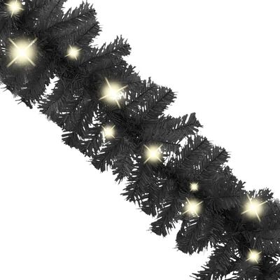 vidaXL Julgirlang med LED-lampor 5 m svart