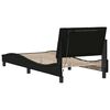 vidaXL Bed Frame without Mattress "Hanko" Black 90x190cm Fabric