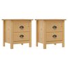 vidaXL S&auml;ngbord 2 st Hill 46x35x49,5 cm massiv furu