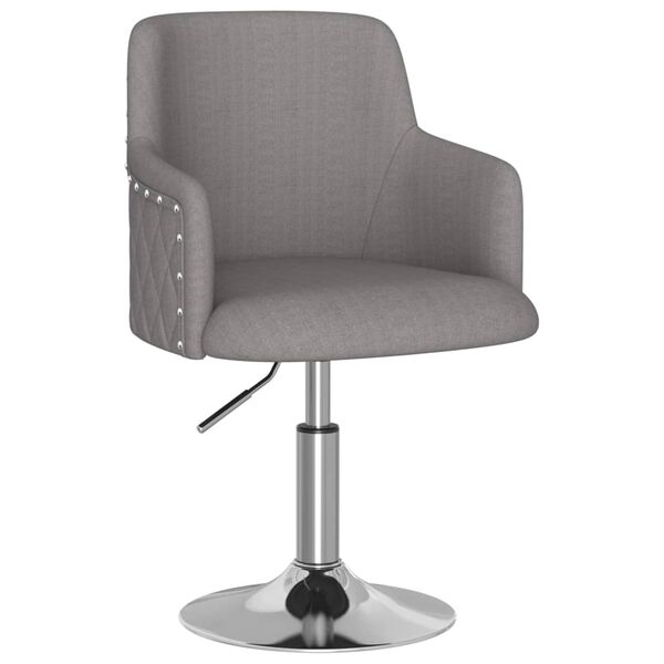 vidaXL Barstol m&ouml;rkgr&aring; tyg