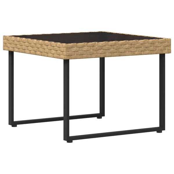 vidaXL Tr&auml;dg&aring;rdsoffset med kudde 2 pcs Naturf&auml;rg St&aring;l