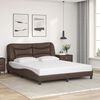 vidaXL Bed Frame without Mattress "Hvar" Brown 160x200 cm Faux Leather