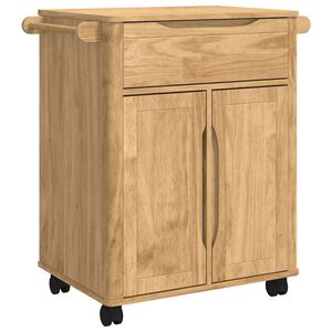 vidaXL K&ouml;ksvagn FLORO Vaxbrun 72,5 x 45 x 80 cm Massiv furu